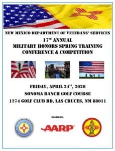 Flyer for the 17th Annual Military Honors Spring Training Conference and Competition.