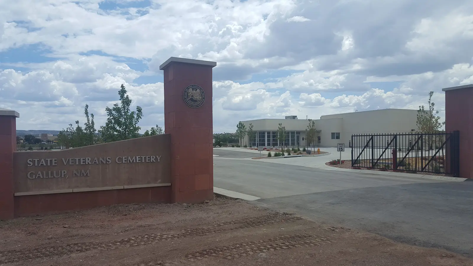 Entryway to the Gallup State Veterans Cemetery