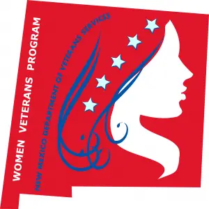 Womens-Veterans-Program-logo Womens Veterans Program logo showing the silhouette of a woman's face over the red shape of New Mexico
