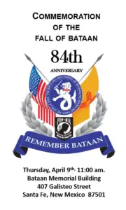 Cover art of the 84th Bataan Remembrance Ceremony