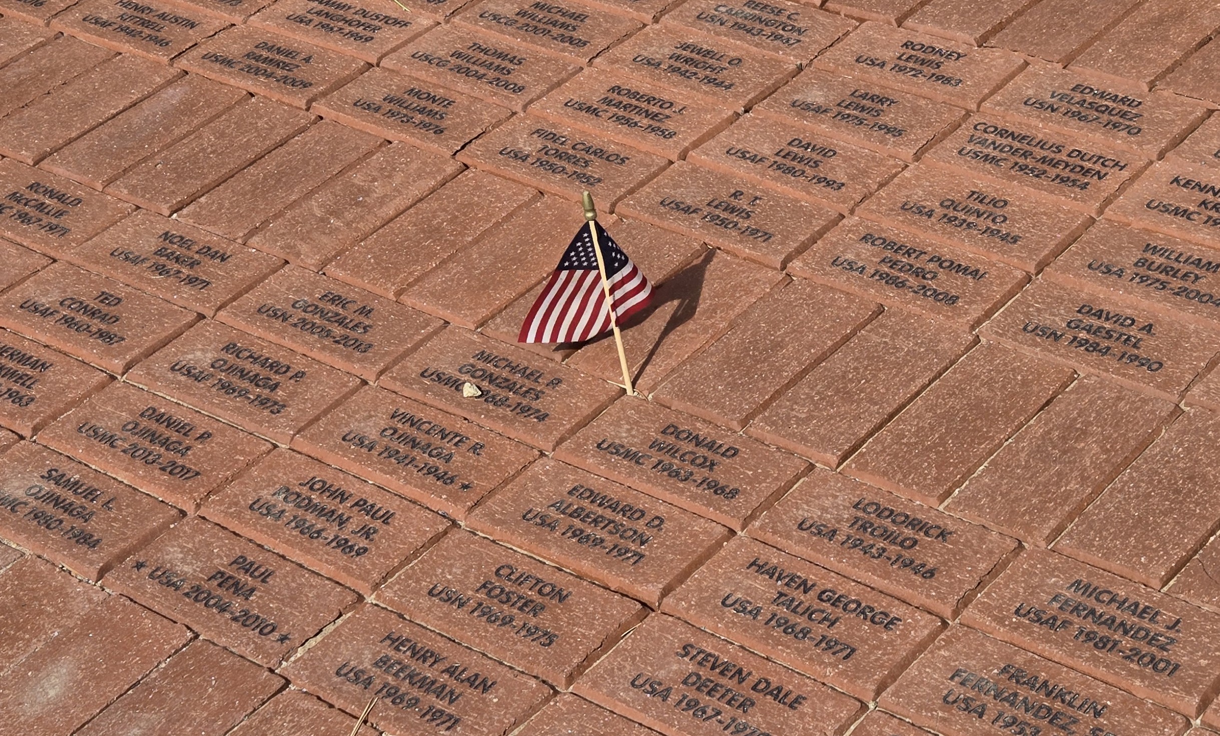 Angel Fire Vietnam Veterans Memorial Walkway Brick Installation